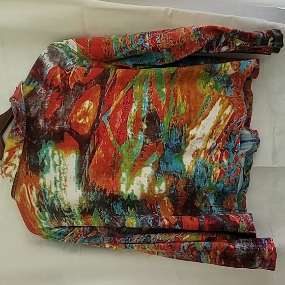 Very colorful jacket w/pockets size L - Picture 2 of 3